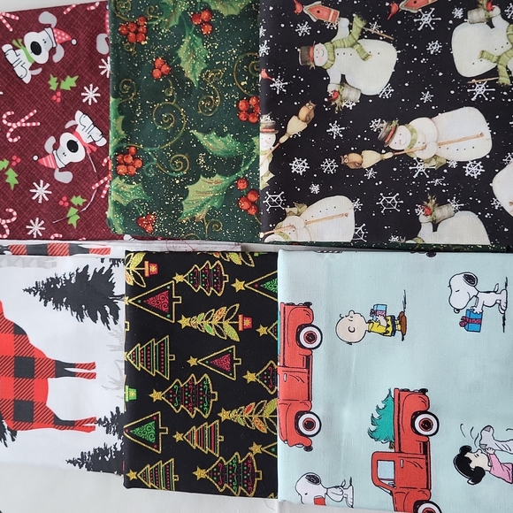 Joann Fabrics Other Christmas Themed Fabric Fat Quarters Lot Of 6